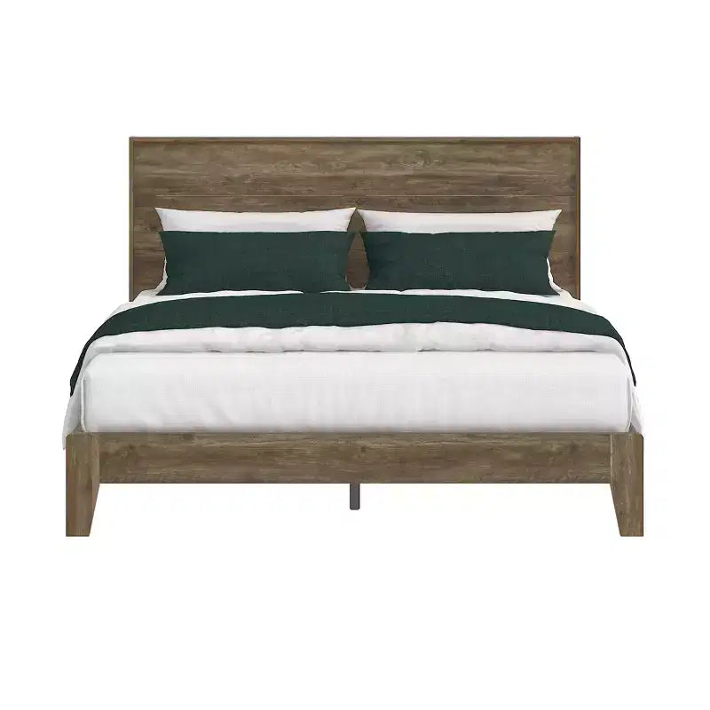 Letto matrimoniale con testiera in rovere nodoso