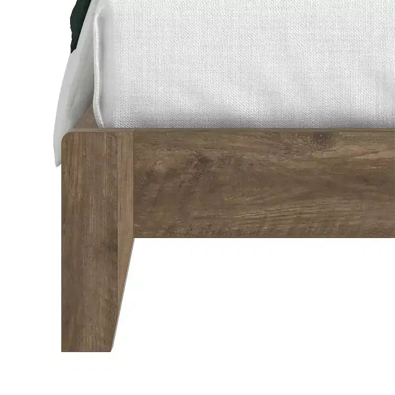 Letto matrimoniale con testiera in rovere nodoso