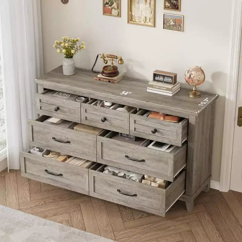 7 cassettiere per camera da letto, cassettiera a 54 cassetti con contenitore indipendente, cassettiera in legno per soggiorno, camera da letto, ingresso