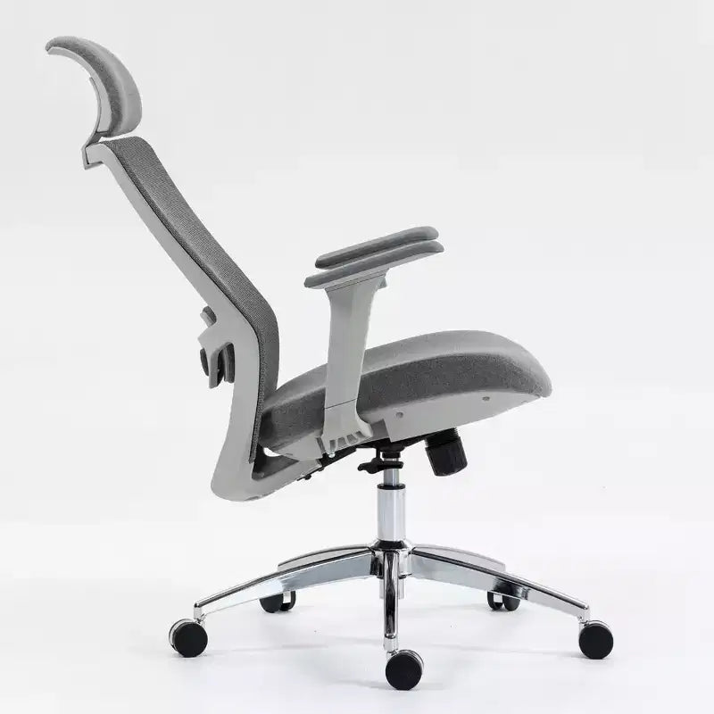 Sedia da computer con schienale alto, sedia da ufficio con poggiatesta e ruote, sedia da scrivania in rete per ufficio, studio, sala lettura