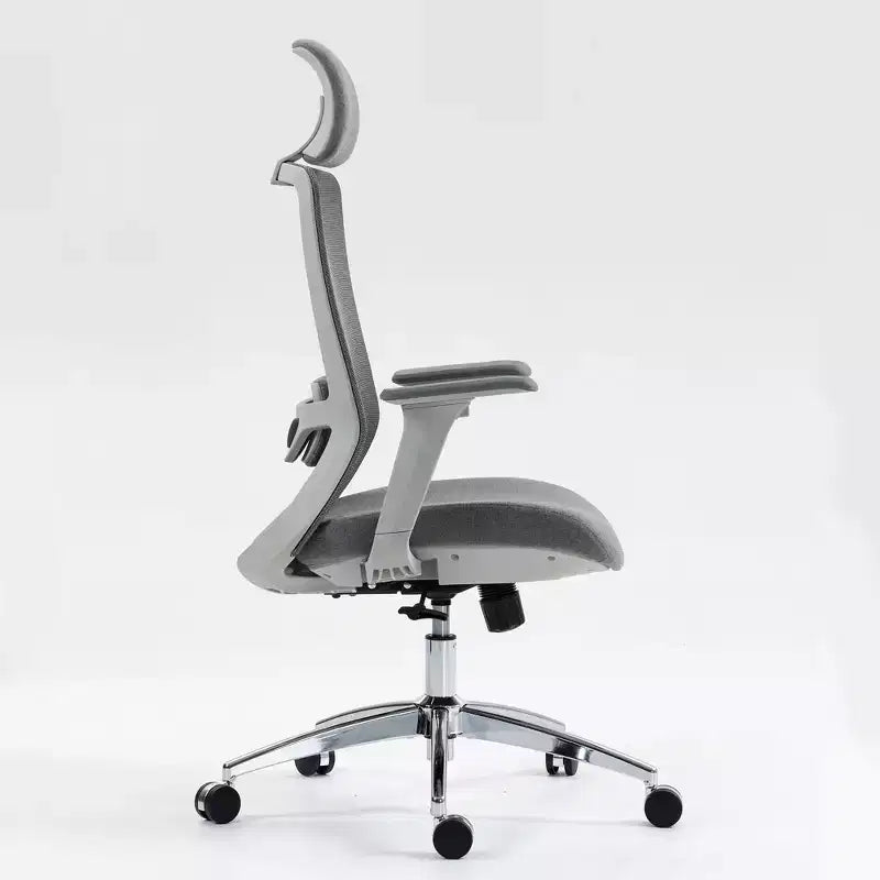 Sedia da computer con schienale alto, sedia da ufficio con poggiatesta e ruote, sedia da scrivania in rete per ufficio, studio, sala lettura