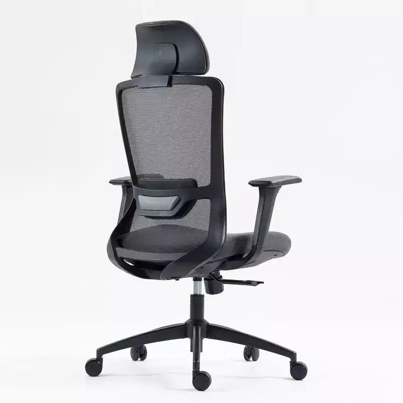 Sedia da computer con schienale alto, sedia da ufficio con poggiatesta e ruote, sedia da scrivania in rete per ufficio, studio, sala lettura