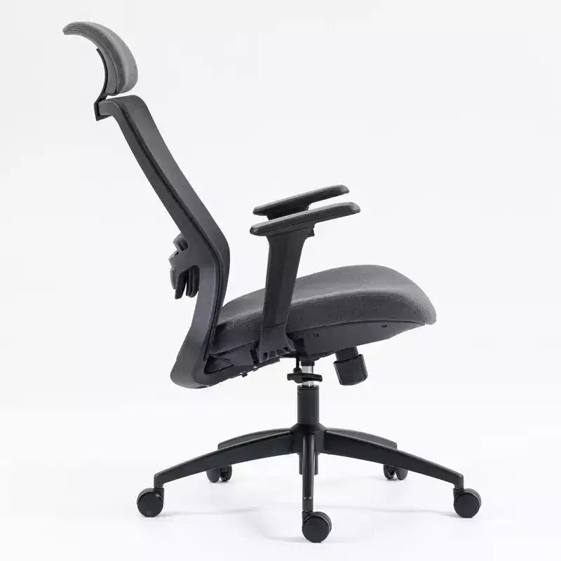 Sedia da computer con schienale alto, sedia da ufficio con poggiatesta e ruote, sedia da scrivania in rete per ufficio, studio, sala lettura