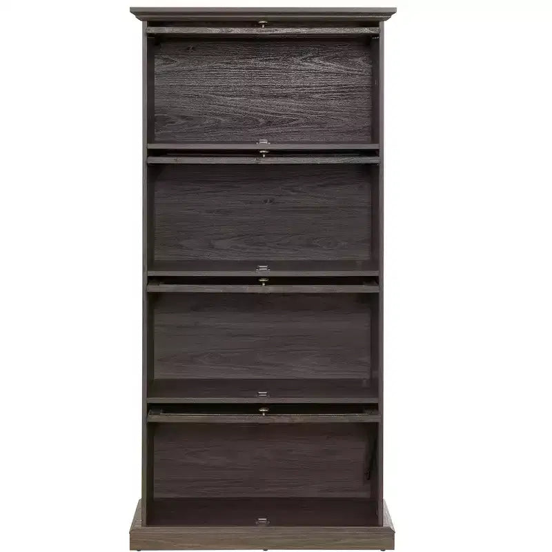 Libreria, Scaffali con 4 Ripiani, Scaffale Alto per Libri e CD, Organizzatore di Archiviazione per Soggiorno, Corridoio, Ufficio