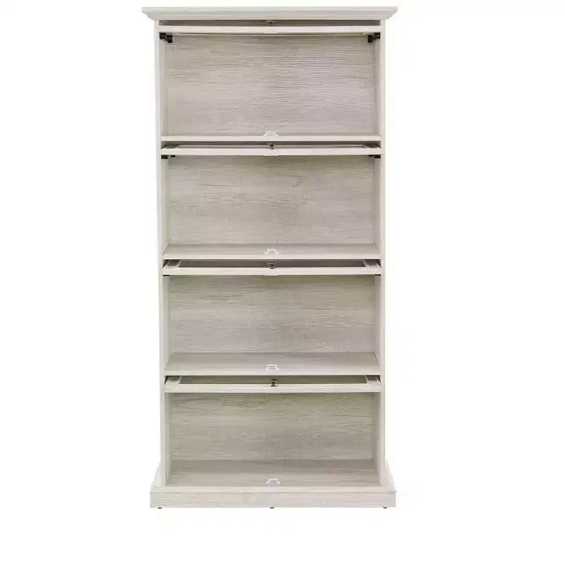 Libreria, Scaffali con 4 Ripiani, Scaffale Alto per Libri e CD, Organizzatore di Archiviazione per Soggiorno, Corridoio, Ufficio