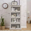 Libreria, Scaffali con 4 Ripiani, Scaffale Alto per Libri e CD, Organizzatore di Archiviazione per Soggiorno, Corridoio, Ufficio