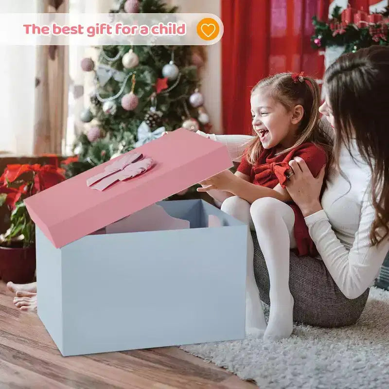 Toeletta per Bambini 2-in-1, Specchio Tri-Pieghevole, Cassetto Grande, Gambe in Legno Massello, Età 4-9, Rosa