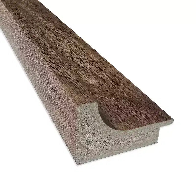 Specchio da parete per bagno con cornice marrone medio senza smussatura