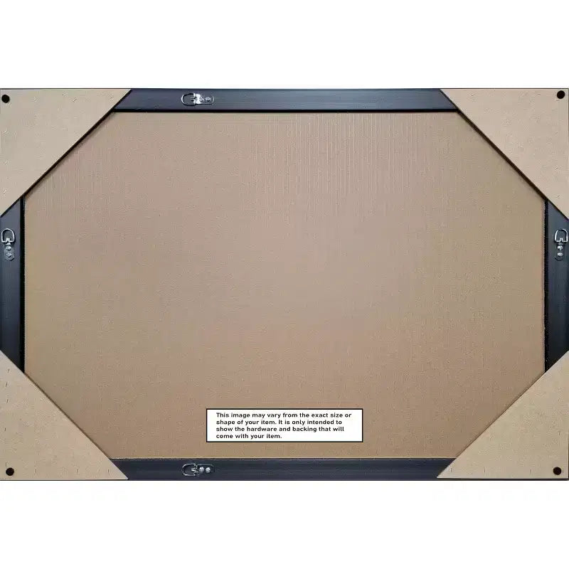 Specchio da parete per bagno con cornice marrone medio senza smussatura