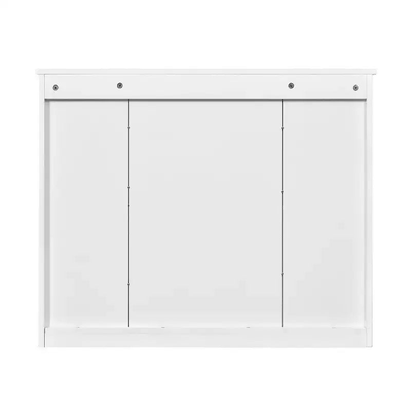 Armadietto portamedicine rettangolare a montaggio superficiale da 34" L x 28" A con specchio e ripiani regolabili