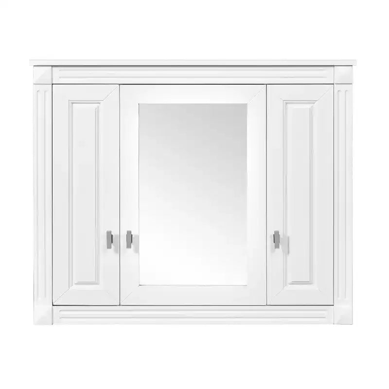 Armadietto portamedicine rettangolare a montaggio superficiale da 34" L x 28" A con specchio e ripiani regolabili