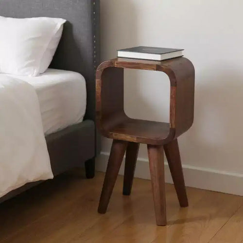 16 Chestnut Solid Wood Square Nightstand